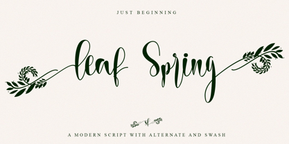 Leaf Spring Font Poster 1