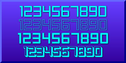 Display Digits One Font Poster 5