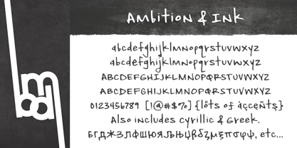 Ambition & Ink Font Poster 3