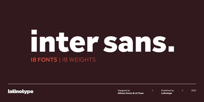 Inter Sans Font Poster 1