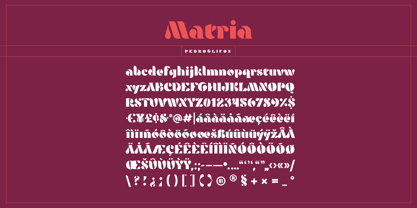 Matria Font Poster 6