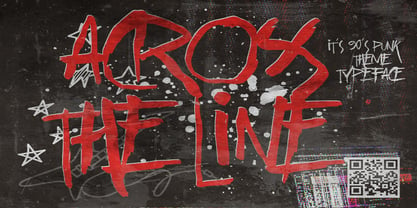 Across the lines Font Poster 1