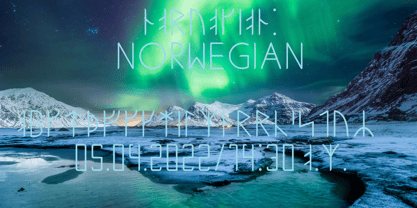 Ongunkan Norwegian Futhark Font Poster 1