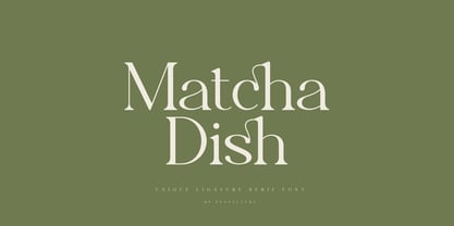 Matcha Dish Font Poster 1