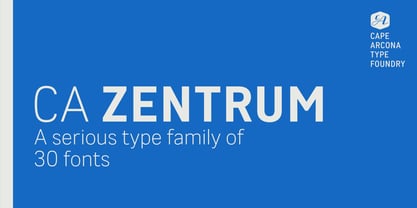 CA Zentrum Font Poster 1