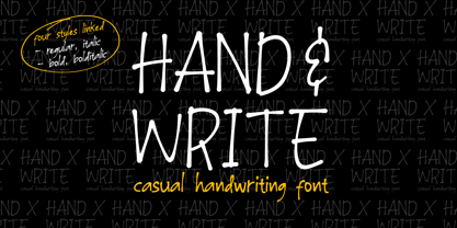 Hand & Write Font Poster 1