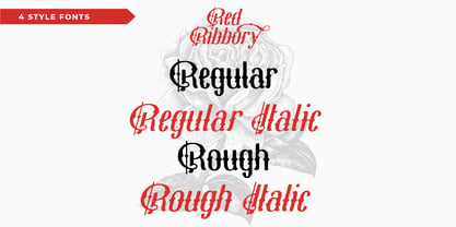Red Ribbory Font Poster 11