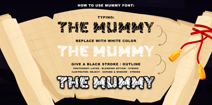 Zombie Mummy Font Poster 8