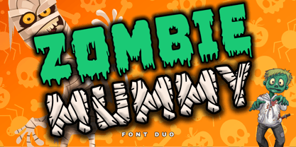 Zombie Mummy Font Poster 1