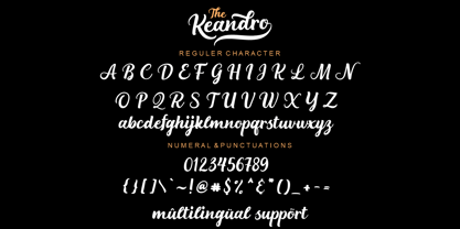The Keandro Font Poster 7