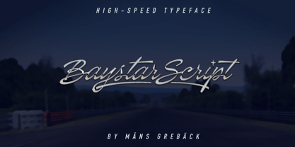 Baystar Script Font Poster 1
