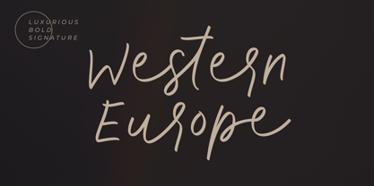 Western Europe Font Poster 1