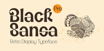 Black Sansa Pro Font Poster 1