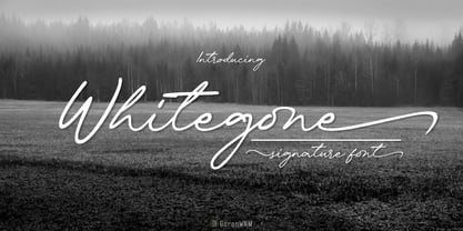 Whitegone Font Poster 1