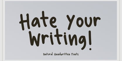 Hate Your Writing Fuente Póster 1