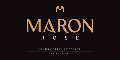 Maron Rose Font Poster 1