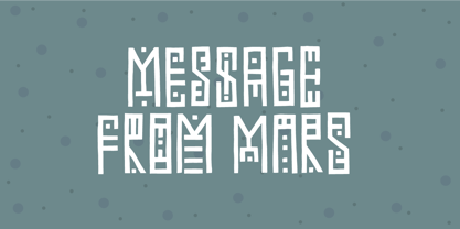 Message from Mars Font Poster 1