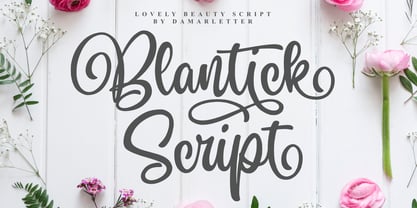 Blantick Script Font Poster 1