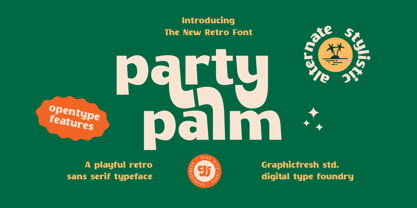 Party Palm Font Poster 1