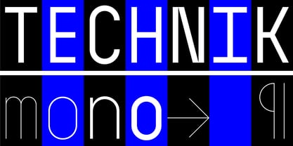 Technik Mono Font Poster 1
