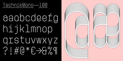 Technik Mono Font Poster 2