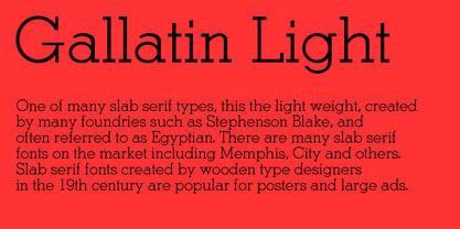 Gallatin Light Font Poster 4