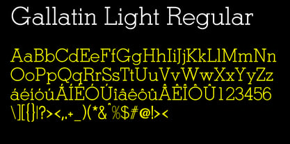 Gallatin Light Font Poster 1