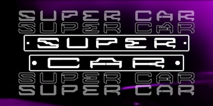 Super Car Font Poster 3