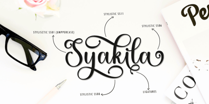 Syakila Script Font Poster 7