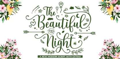 The Beautiful Night Font Poster 1
