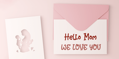 Mommy and Baby Font Poster 2