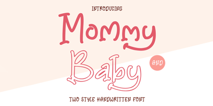 Mommy and Baby Font Poster 1