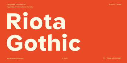 TG Riota Gothic Font Poster 1