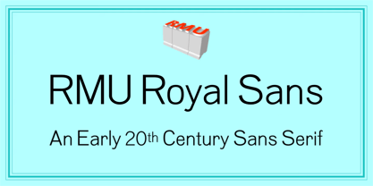 RMU Royal Sans Font Poster 1