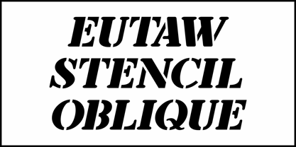 Eutaw Stencil JNL Font Poster 4