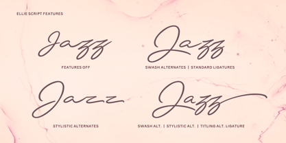 Ellie Female Name - in Stylish Lettering Cursive Typography Text