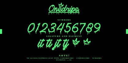 Onedrips Font Poster 10