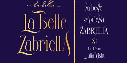 La Belle Zabriella Font Poster 1