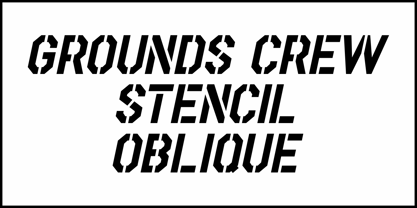 Grounds Crew Stencil JNL Font Poster 4