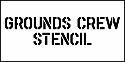 Grounds Crew Stencil JNL Font Poster 2