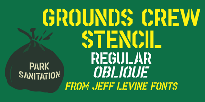 Grounds Crew Stencil JNL Font Poster 1