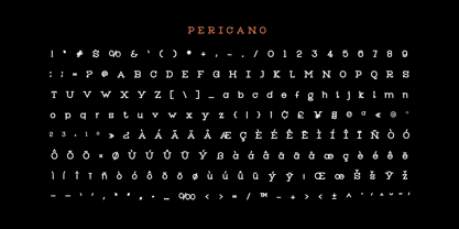 Pericano Display Font Poster 5