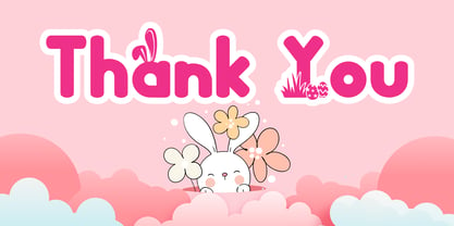 Thanks Bunny Font Poster 7