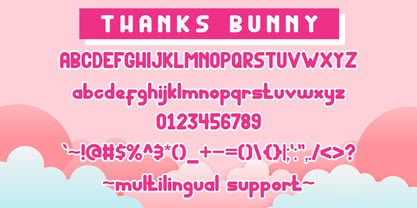 Thanks Bunny Font Poster 5