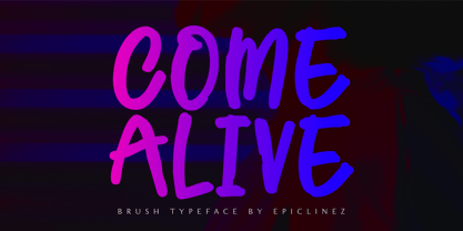 Come Alive Font Poster 1