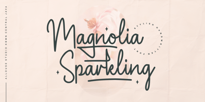 Magnolia Sparkling Font Poster 1