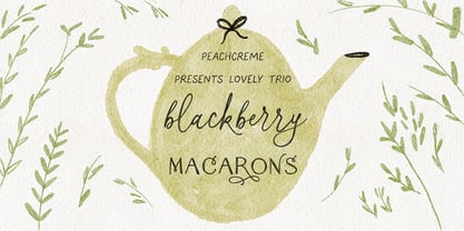 Blackberry Macarons Font Poster 1
