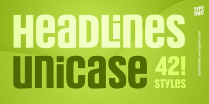 Headlines Unicase Font Poster 1