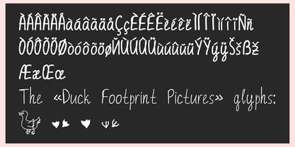 Duck Footprint Font Poster 6