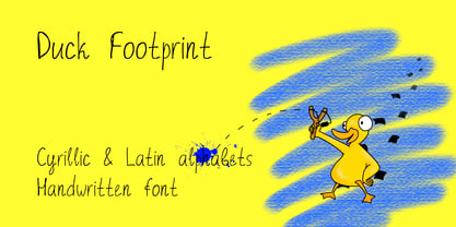 Duck Footprint Font Poster 1